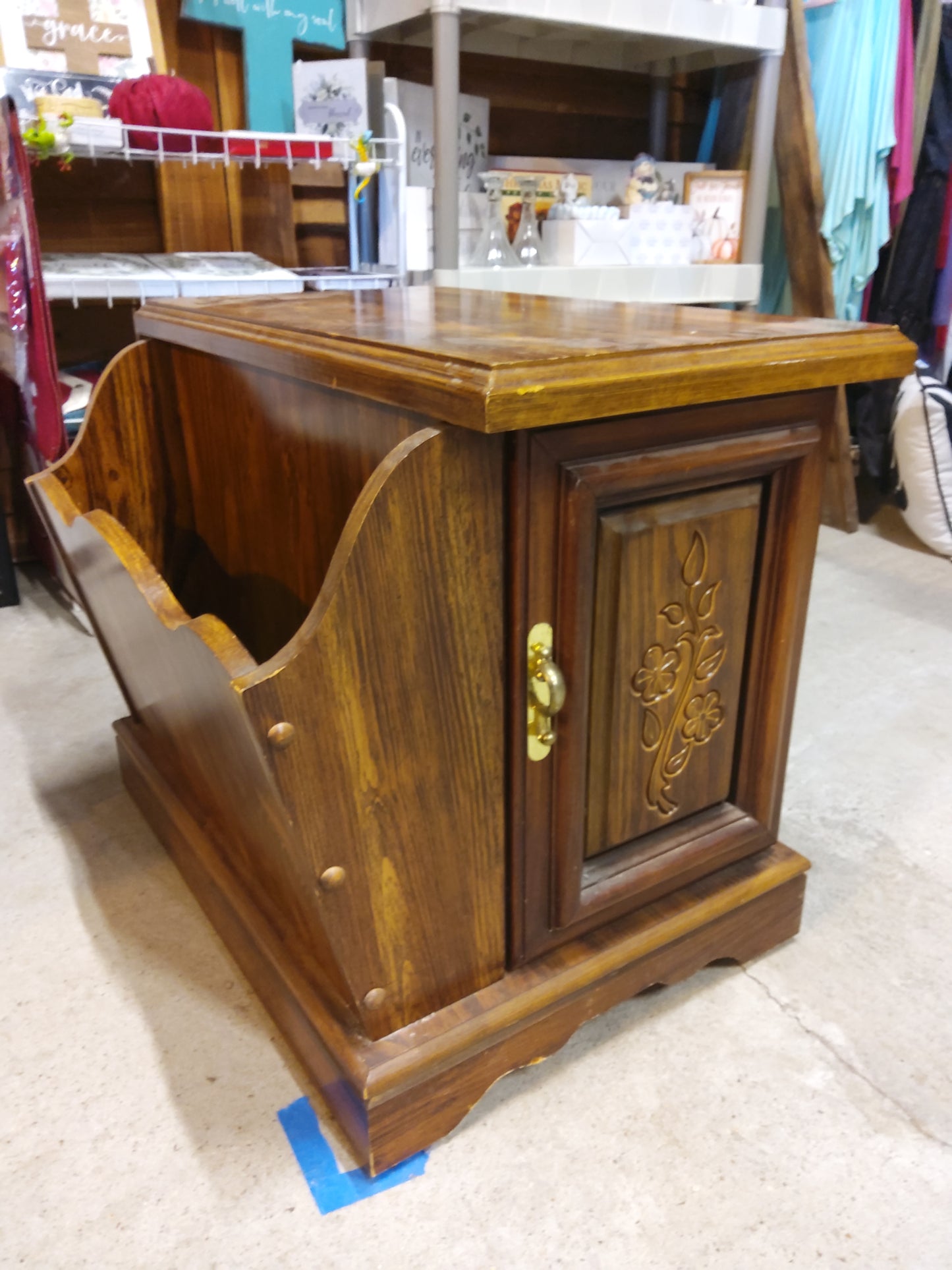 Antique Wooden Side Table - Market Row
