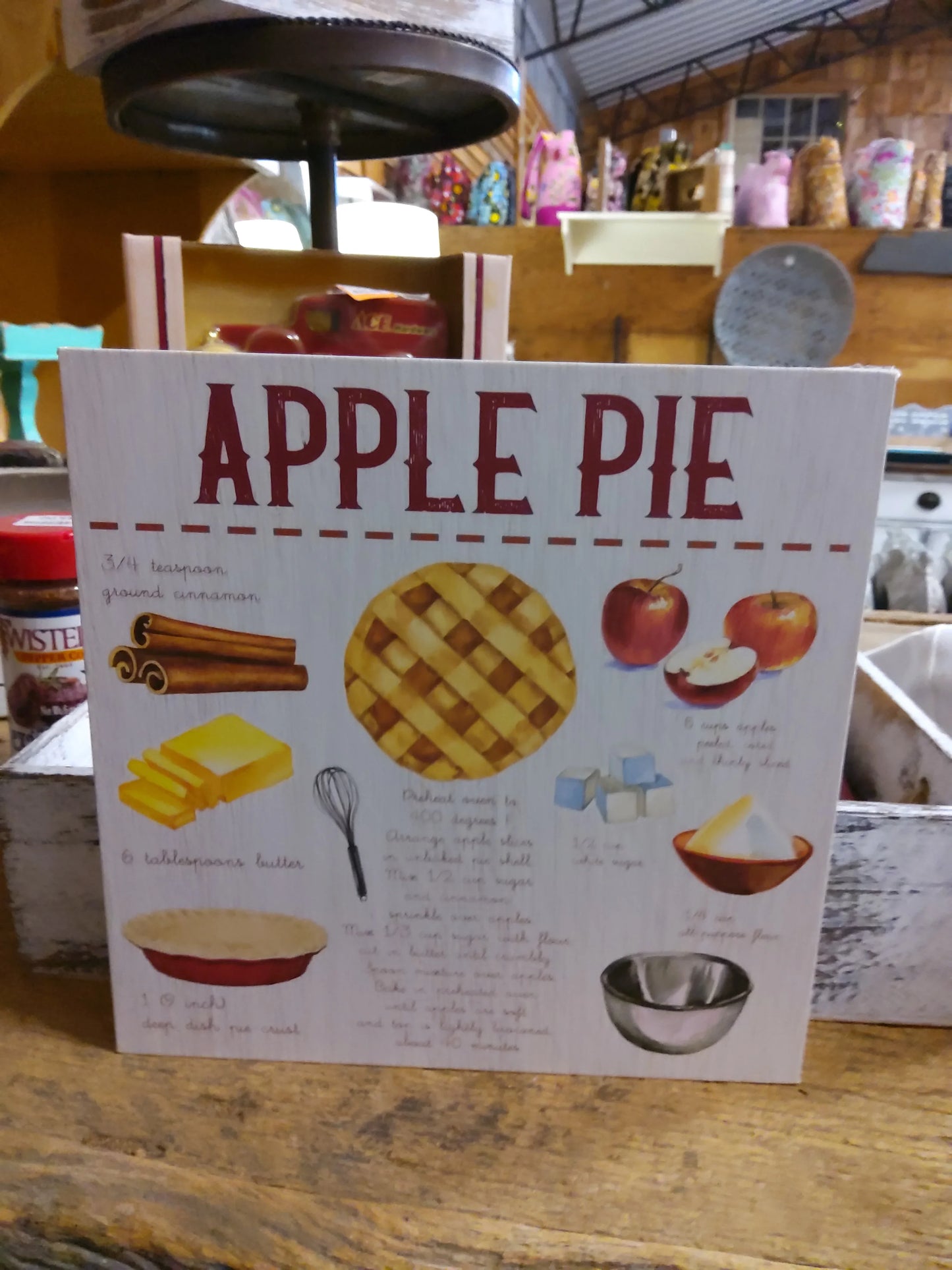 Apple pie sign - Market Row