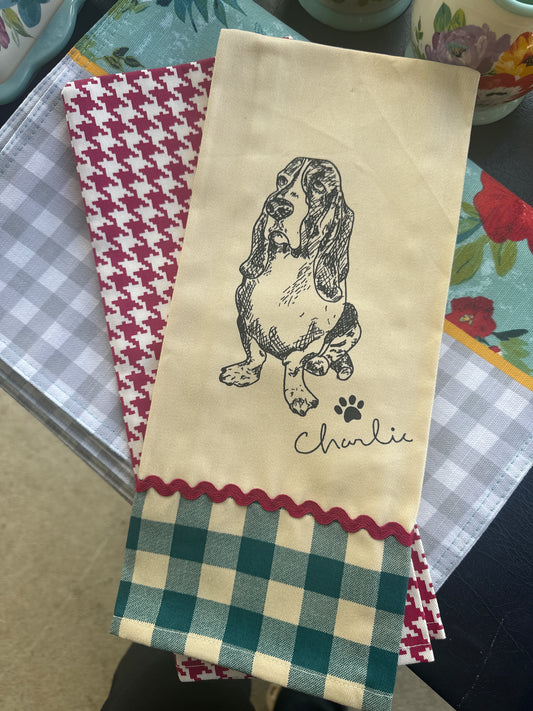 PW dish towels Charlie 2pc. - Market Row