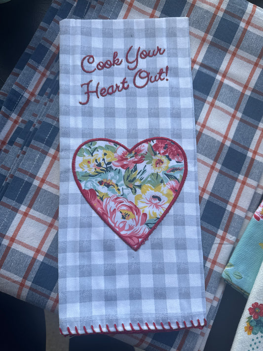 PW cook your heart out dish towel - Market Row