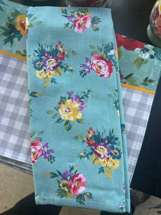 PW floral dish towel - Market Row