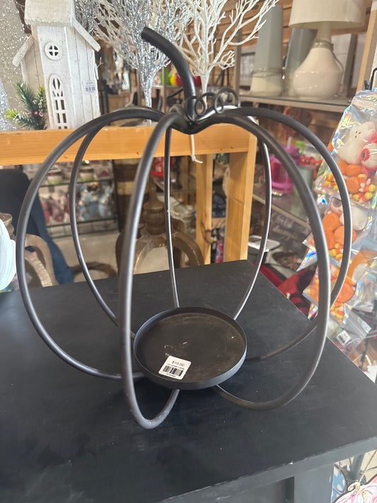 iron pumpkin candle holder - Market Row