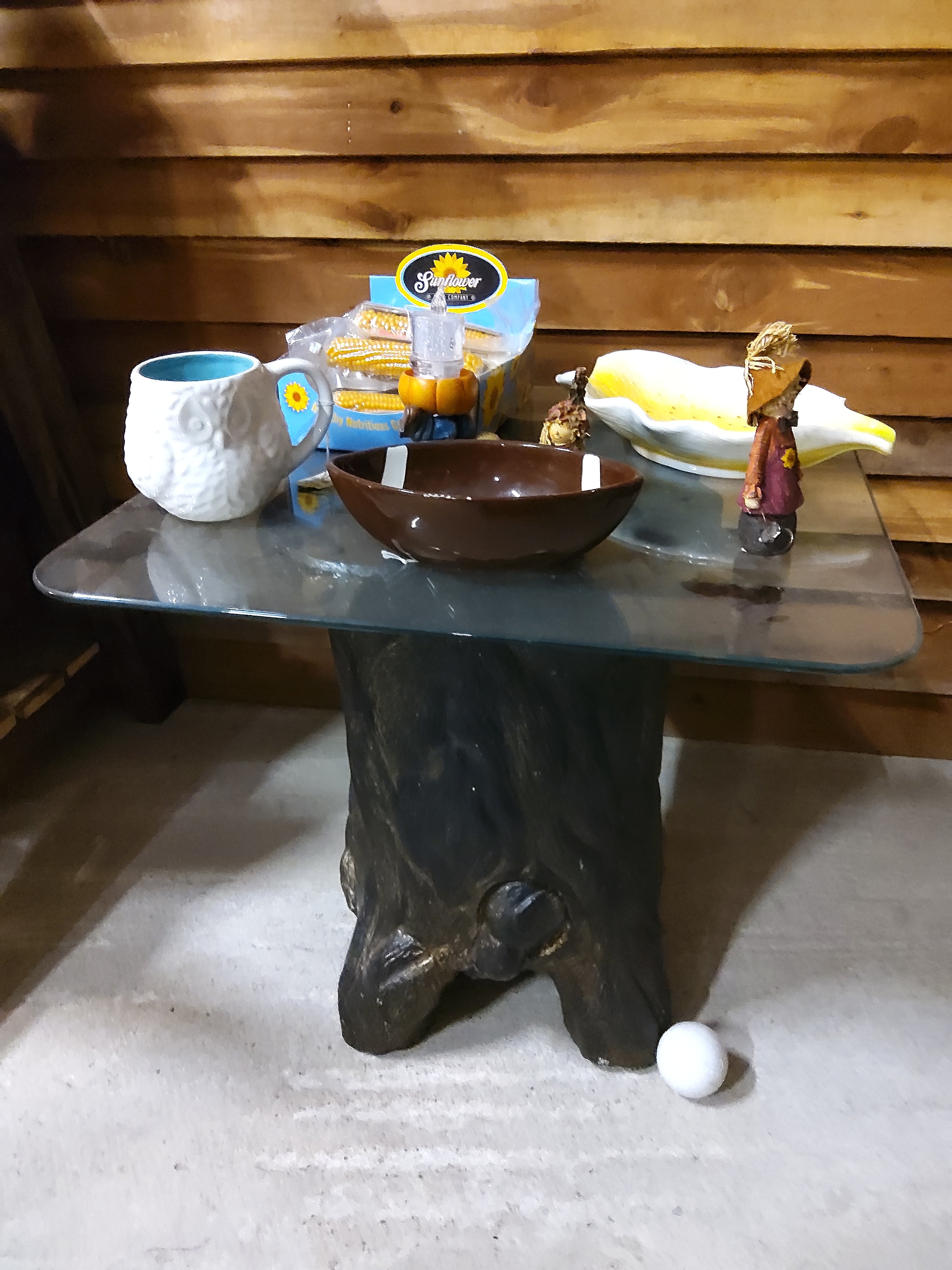 Glass Top Side Table - Market Row