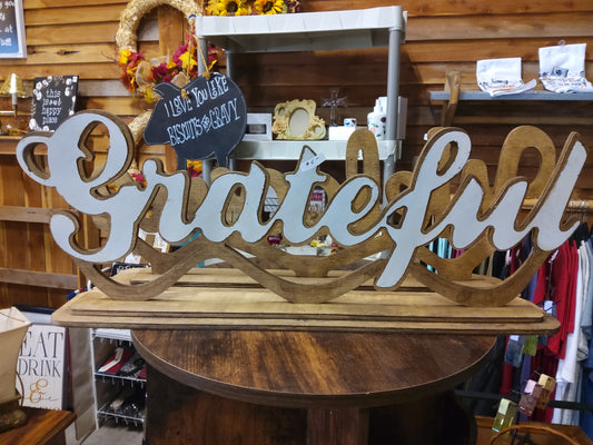 Grateful sign - Market Row