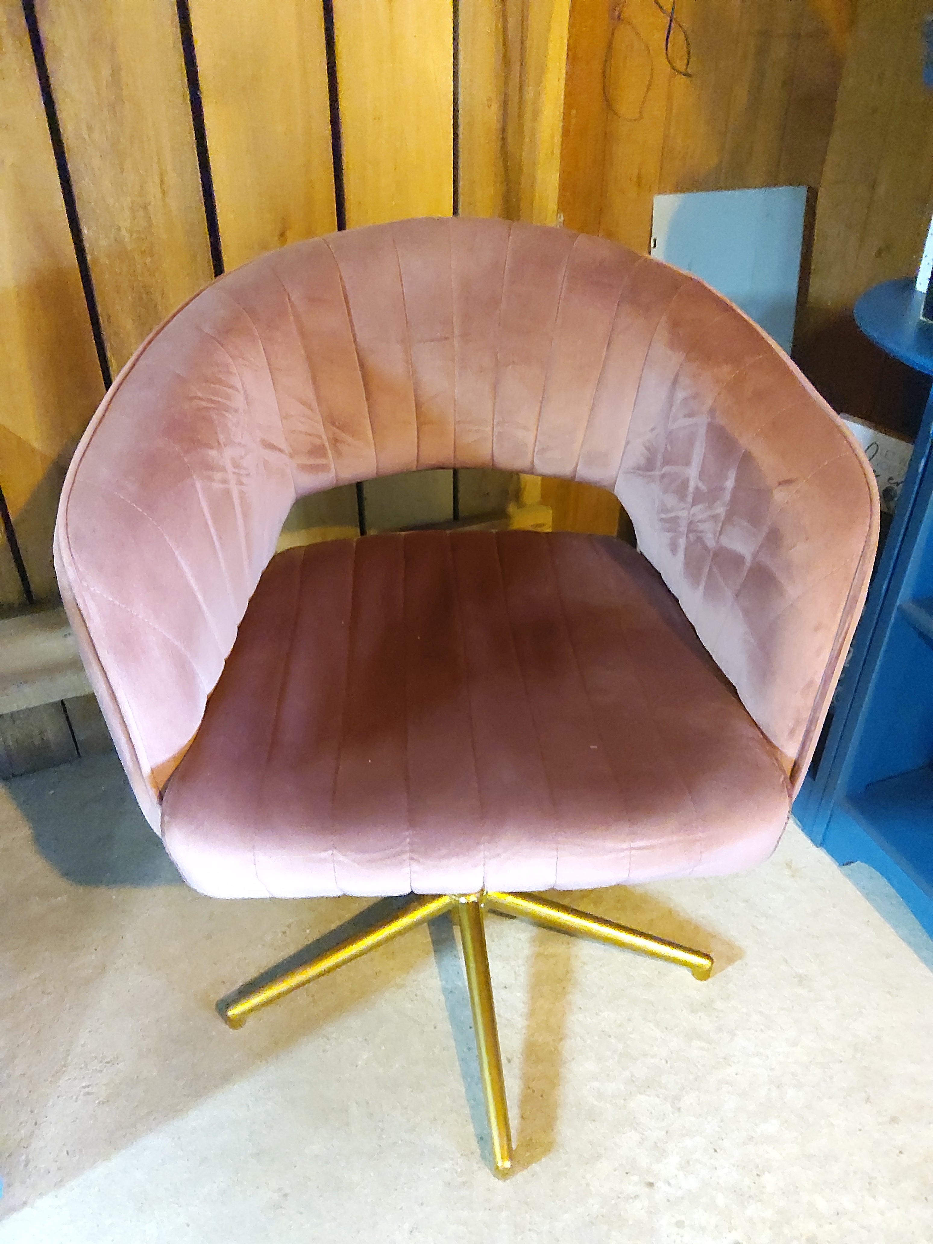 Pink Velvet Antique Chair - Market Row